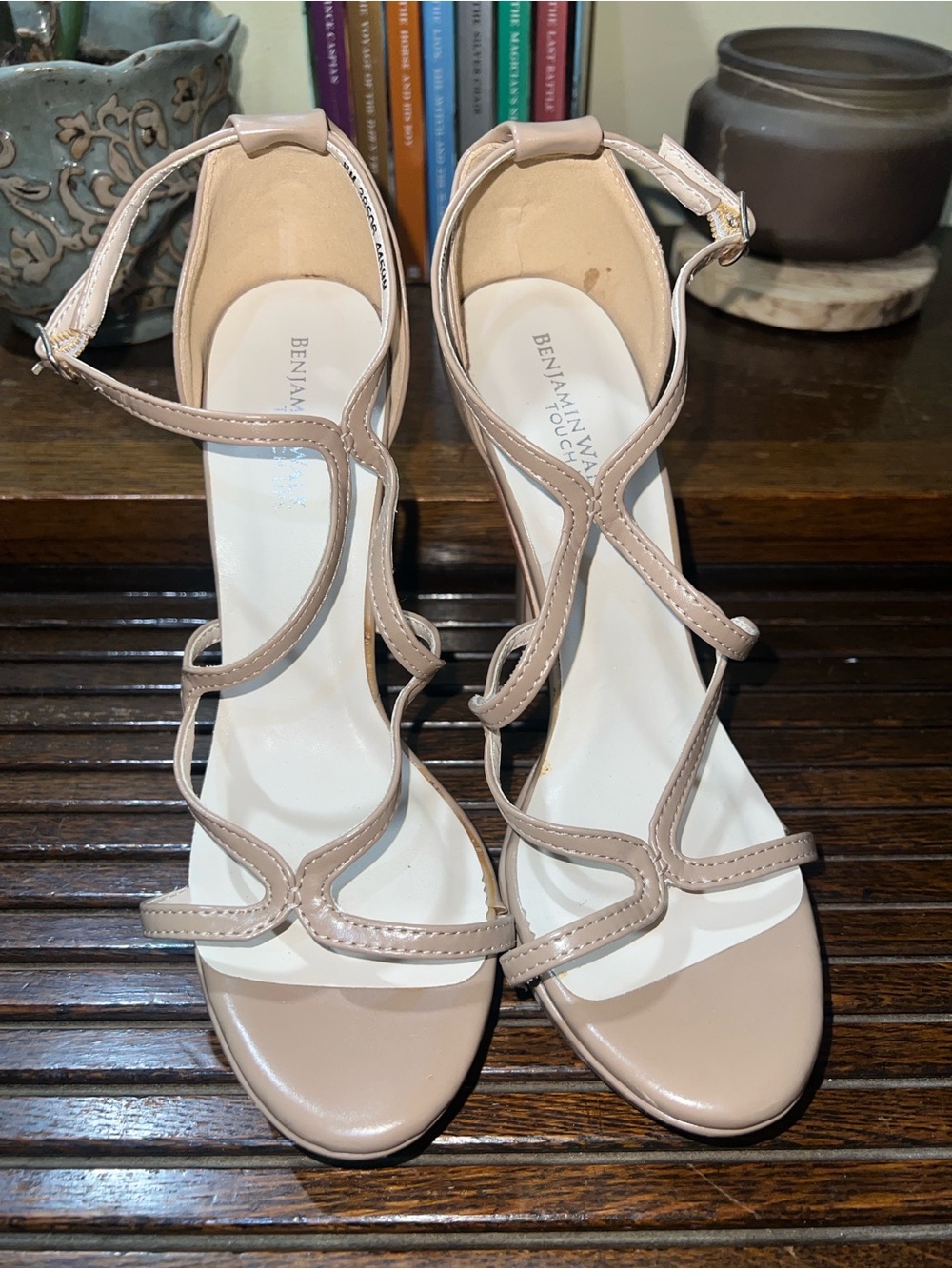 Benjamin Walk Beige Leather Slingback Sandal